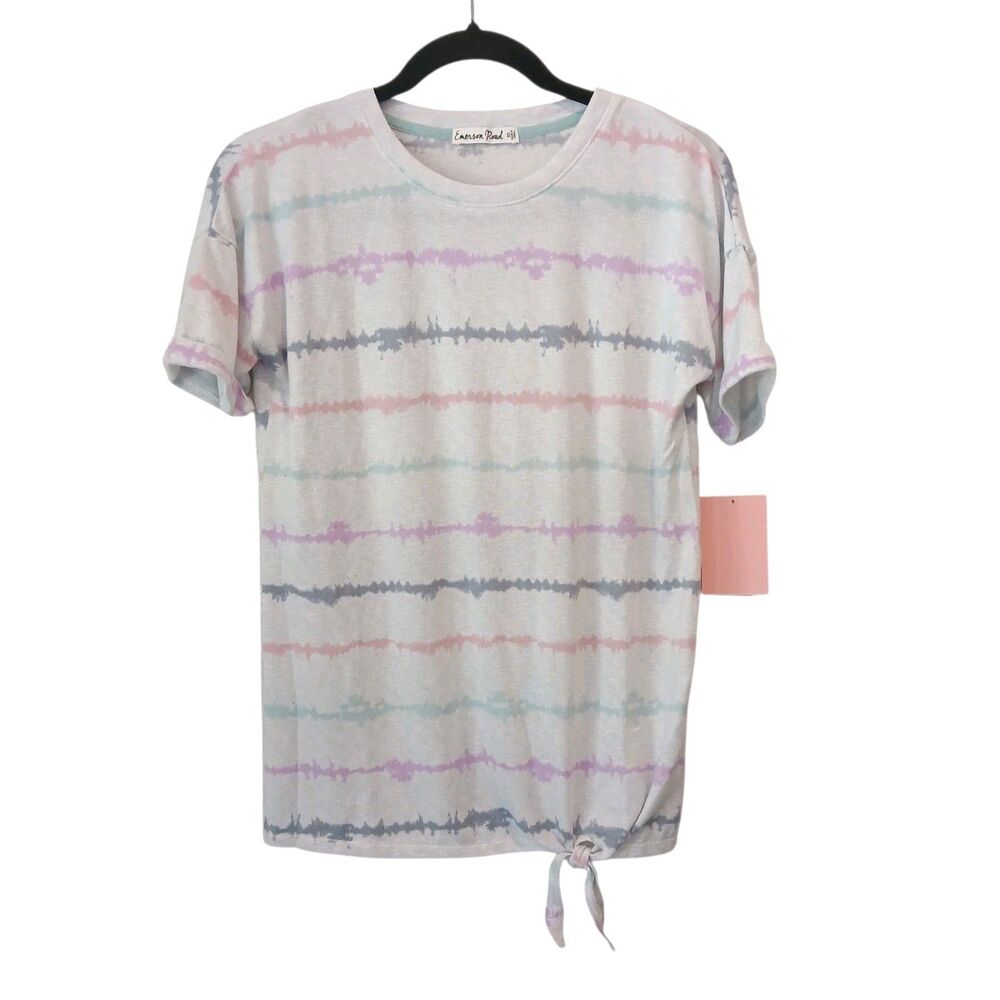 NWT Emerson Road Whisper Lux Tie Dye Sleep Tee‎ Small Pastel Gray Comfy Soft Top